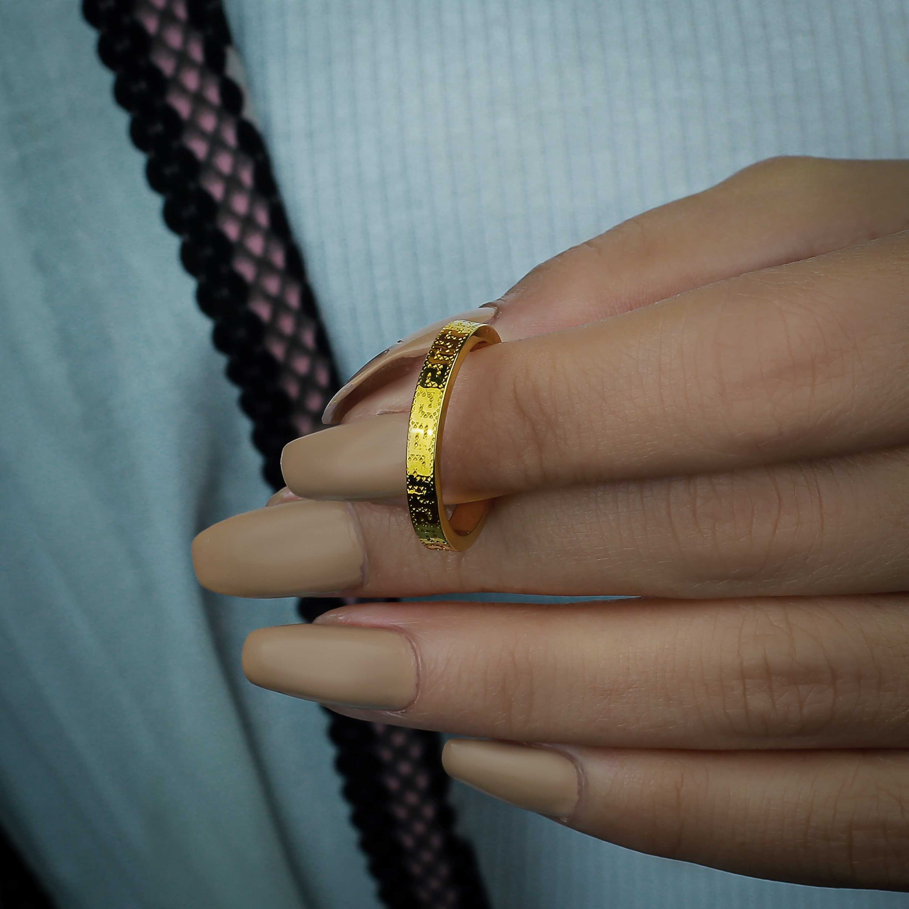 21 karat gold wedding ring, made in Turkey - (H-0531)